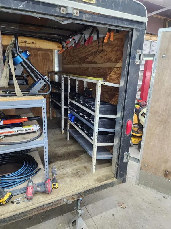 Dynamic Hose Solutions mobile service vehicle, equipped to build hose assemblies on site